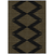 3' X 5' Black And Beige Geometric Washable Indoor Outdoor Area Rug