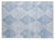 2' X 3' Blue Geometric Washable Non Skid Indoor Outdoor Area Rug - Blue