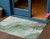 3' X 5' Green And Taupe Abstract Washable Indoor Outdoor Area Rug