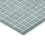 5' X 8' Teal Blue And Ivory Geometric Washable Indoor Outdoor Area Rug