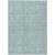 5' X 8' Teal Blue And Ivory Geometric Washable Indoor Outdoor Area Rug