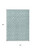 5' X 8' Teal Blue And Ivory Geometric Washable Indoor Outdoor Area Rug
