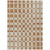 3' X 5' Terra Cotta And Beige Geometric Washable Indoor Outdoor Area Rug