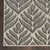 6' Charcoal And Beige Botanical Leaves Indoor Outdoor Runner Rug