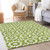 5' X 8' Lime Green Ivory And Beige Floral Medallion Washable Indoor Outdoor Area Rug