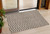 3' X 5' Brown And Beige Chevron Washable Indoor Outdoor Area Rug