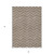3' X 5' Brown And Beige Chevron Washable Indoor Outdoor Area Rug