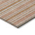 3' X 5' Beige and Orange Striped Washable Non Skid Indoor Outdoor Area Rug