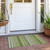 2' X 3' Fern Green Striped Washable Non Skid Indoor Outdoor Area Rug - 608219386153
