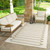 4' X 6' Beige And Brown Geometric Distressed Indoor Outdoor Area Rug - Beige, Brown