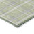 2' X 3' Green and Gray Plaid Washable Non Skid Indoor Outdoor Area Rug