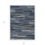 3' X 5' Navy Blue Gray And Ivory Striped Washable Indoor Outdoor Area Rug