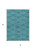 3' X 5' Teal Blue Fern Green And Ivory Geometric Washable Indoor Outdoor Area Rug