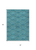 3' X 5' Teal Blue Fern Green And Ivory Geometric Washable Indoor Outdoor Area Rug