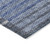 3' X 5' Denim Blue And Navy Blue Striped Washable Indoor Outdoor Area Rug