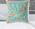 26" x 26" Light Blue Peacock Blown Seam Floral Indoor Outdoor Throw Pillow
