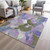 3' X 5' Lavender Ivory And Sage Abstract Washable Indoor Outdoor Area Rug