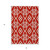 5' X 8' Red And Ivory Trellis Washable Indoor Outdoor Area Rug