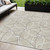 5' X 8' Beige And Ivory Geometric Washable Indoor Outdoor Area Rug Modern Style - Beige, Ivory Color