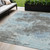 5' X 8' Taupe And Sky Blue Abstract Washable Indoor Outdoor Area Rug