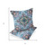 Set of Two 16" X 16" Blue and Pink Blown Seam Floral Indoor Outdoor Throw Pillow Polyester Premium Quality