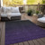 5' X 8' Eggplant Purple And Charcoal Abstract Washable Indoor Outdoor Area Rug