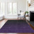 5' X 8' Eggplant Purple And Charcoal Abstract Washable Indoor Outdoor Area Rug