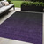 5' X 8' Eggplant Purple And Charcoal Abstract Washable Indoor Outdoor Area Rug