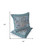 Set of Two 16" X 16" Blue and Gray Peacock Blown Seam Floral Indoor Outdoor Throw Pillow - 606114837572