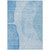 3' X 5' Denim Blue And Sky Blue Abstract Washable Indoor Outdoor Area Rug Transitional Style - Denim Blue, Sky Blue Color