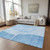 3' X 5' Denim Blue And Sky Blue Abstract Washable Indoor Outdoor Area Rug Transitional Style - Denim Blue, Sky Blue Color