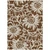 5' X 8' Brown and Ivory Floral Washable Non Skid Indoor Outdoor Area Rug