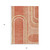 3' X 5' Salmon Abstract Washable Indoor Outdoor Area Rug