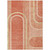3' X 5' Salmon Abstract Washable Indoor Outdoor Area Rug