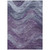 5' X 8' Purple And Gray Abstract Washable Indoor Outdoor Area Rug