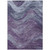 5' X 8' Purple And Gray Abstract Washable Indoor Outdoor Area Rug