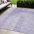 5' X 8' Lavender And Purple Geometric Washable Indoor Outdoor Area Rug - Lavender, Purple