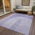 5' X 8' Lavender And Purple Geometric Washable Indoor Outdoor Area Rug - Lavender, Purple