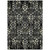 3' X 5' Black Gray And Ivory Floral Washable Indoor Outdoor Area Rug