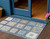 3' X 5' Navy Blue Beige And Ivory Geometric Washable Indoor Outdoor Area Rug - Navy Blue, Beige, Ivory