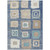 3' X 5' Navy Blue Beige And Ivory Geometric Washable Indoor Outdoor Area Rug - Navy Blue, Beige, Ivory