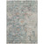 3' X 5' Green Blue And Gray Oriental Washable Indoor Outdoor Area Rug