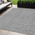 5' X 8' Gray Black And Ivory Geometric Washable Indoor Outdoor Area Rug