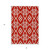 3' X 5' Red And Ivory Trellis Washable Indoor Outdoor Area Rug