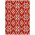 3' X 5' Red And Ivory Trellis Washable Indoor Outdoor Area Rug