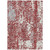 5' X 8' Burgundy And Ivory Abstract Washable Indoor Outdoor Area Rug