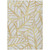 3' X 5' Gold And Beige Floral Washable Indoor Outdoor Area Rug