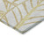 3' X 5' Gold And Beige Floral Washable Indoor Outdoor Area Rug