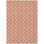 3' X 5' Coral And Beige Ogee Washable Indoor Outdoor Area Rug