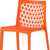 Set of Two Orange Heavy Duty Plastic Outdoor Stacking Dining Chairs